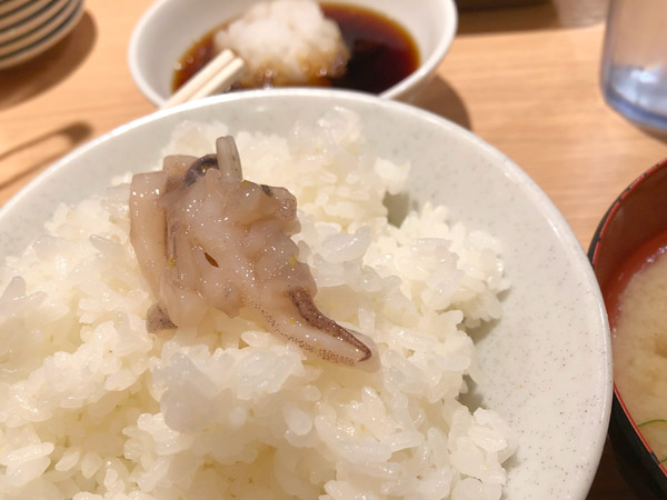 天ぷらひらおの塩辛